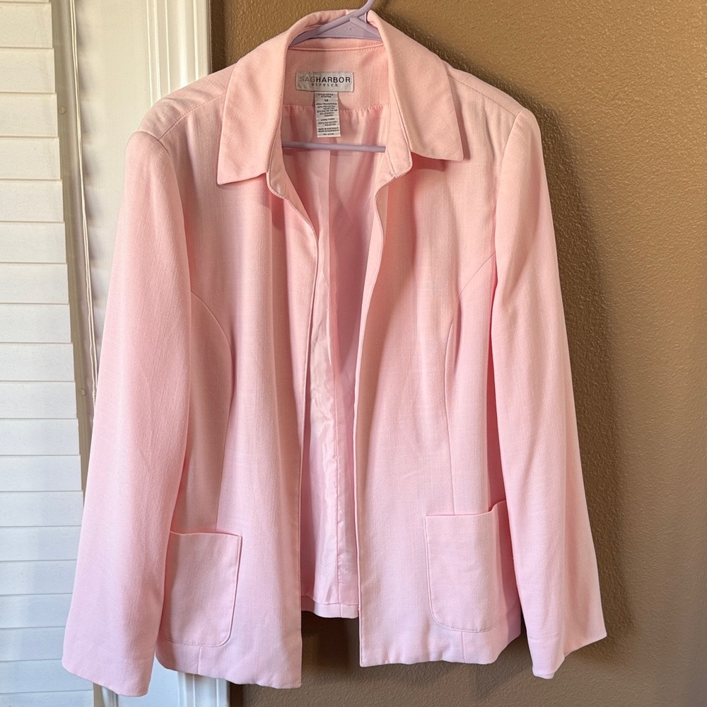 🥳 7/$10!! Sag Harbor Light Pink Women's Blazer